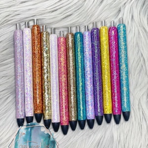 Glitter Pen, Customized Pen, Ink Joy Gel Pen, Custom Glitter Pen, Gift for Her, Gift for Teacher, Refillable Pen, Epoxy Pen, Custom Gift