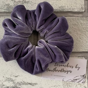 Large Mauve Velvet Scrunchie, Scrunchie, Party Scrunchie, Scrunchy, Birthday Gift, Gift for Her, Present for Mum, Velvet, Lilac