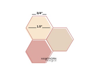 3/4" EPP Hexagon Templates, English Paper Piecing, Hexagon Quilting Templates, Hexagon, 160gsm card stock, Quilting, Sewing, Hand Sewing