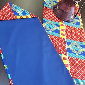 Red table runner/Decor Kitchen / home decor/ Table runner/ Kwansaa /black history month/kitchen cotton/ Ankara-Print/ kente print/ elegant