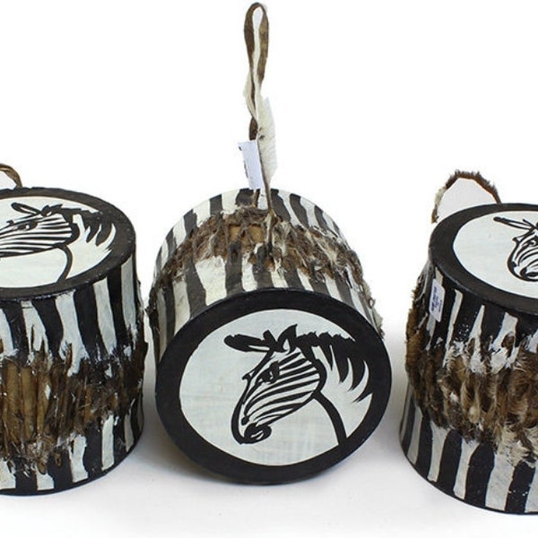 Small African Drum - Zebra - Toys and games - Christmas Gift