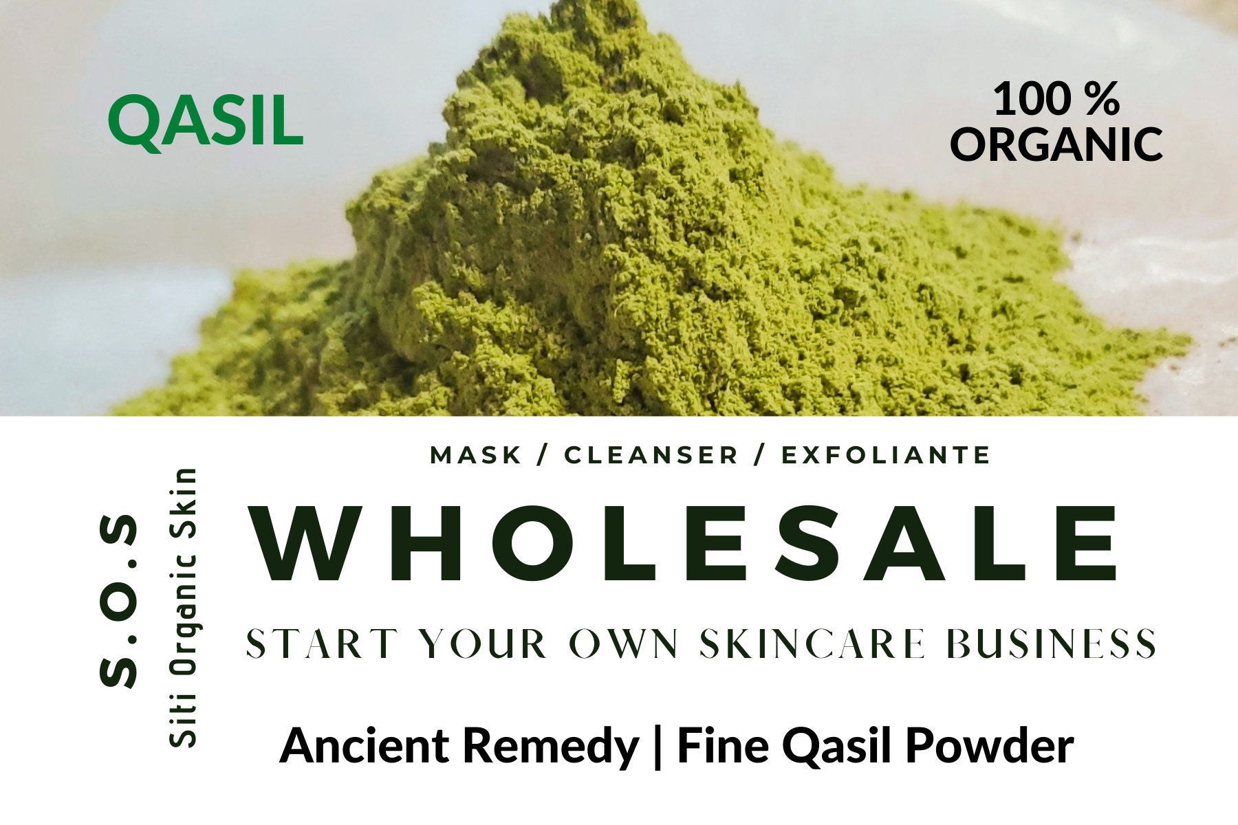 Qasil Powder - Face Mask - Hair Mask - Organic - Premium Quality (1 oz)