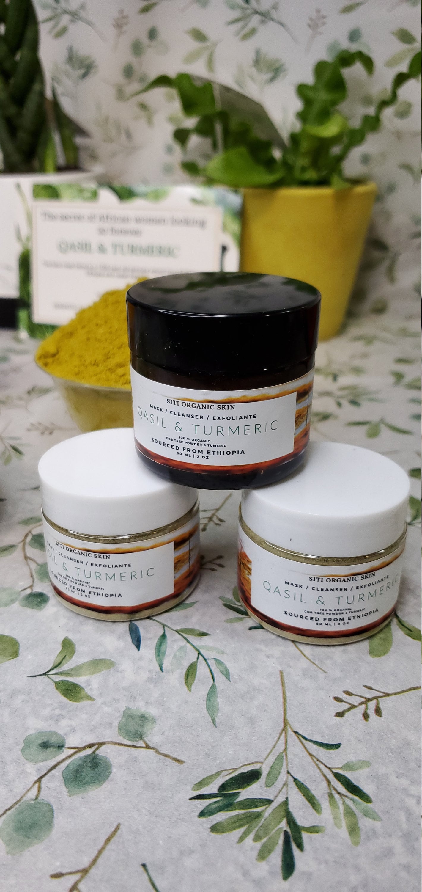 Qasil & Turmeric Skincare Blend Traditional Somali Facial Cleanser Mask…
