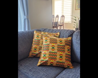 African Throw Pillow Covers, Set of 2,  Ethnic African Throw Pillow Covers, African Women Decor, African Bedding Pillow, Themed Pillows