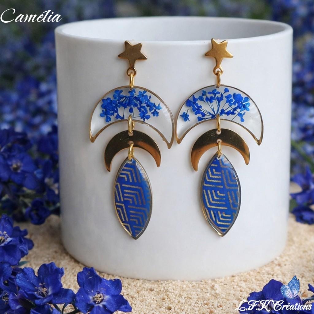 Boucles D'oreilles Clous Camélia En Argent 925 - Sans Nickel, Pendantes, Neuf Avec étiquettes