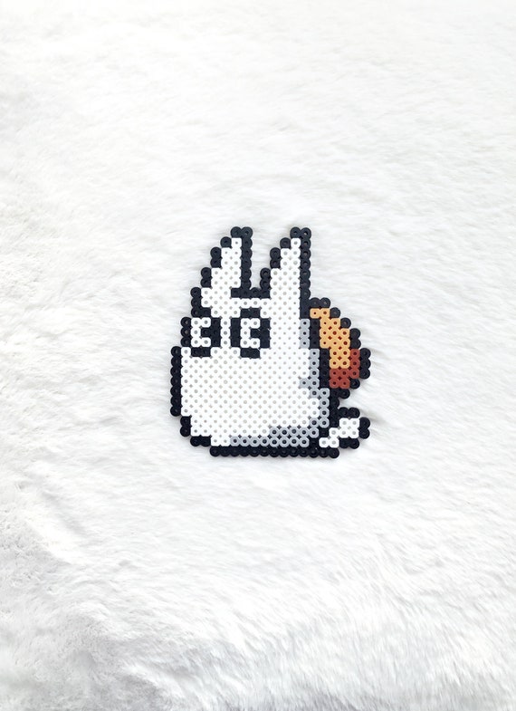 white totoro perler beads my neighbor totoro pixel art etsy white totoro perler beads my neighbor totoro pixel art small totoro