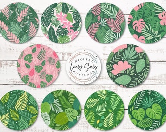 Tropische Coaster-bundel, digitaal PNG-bestand, direct downloaden, sublimatieontwerp, afdrukbare afbeelding, auto-accessoires