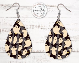 Halloween Sublimation Ohrring PNG, Tropfen Instant Digital Download, Ohrring Rohlinge Design