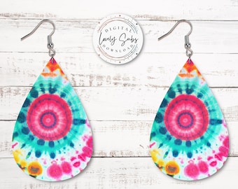 Sublimation Earring Designs PNG, Teardrop Instant Digital Download, Earring Blanks Design, Printable