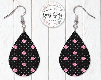 Sublimation Earring Designs PNG, Teardrop Instant Digital Download, Earring Blanks Design, Printable