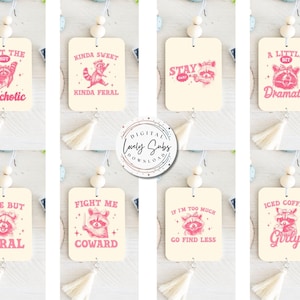 Freshie Car Freshener Bundle, Digital PNG File, Instant Download, Sublimation Design, Printable Graphic, Car Accessories