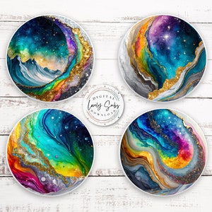 4 Car Coaster Bundle, Digital PNG File, Instant Download, Sublimation Design, Printable Graphic, Car Accessories