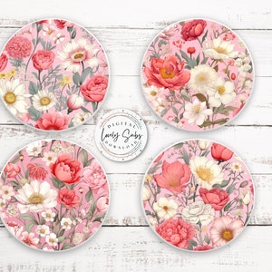 4 Car Coaster Bundle, Digital PNG File, Instant Download, Sublimation Design, Printable Graphic, Car Accessories
