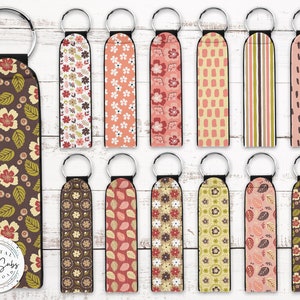 12 Sublimation Fob Keychain Designs PNG, Floral Keyring Instant Digital Download, Fob Blanks Design, Printable
