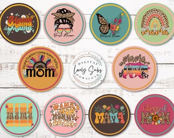 Mama Car Coaster Bundle, Digital PNG File, Instant Download, Sublimation Design, Printable Graphic, Car Accessories