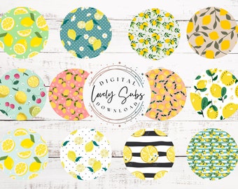 Lemon Car Coaster Bundle, Digital PNG File, Instant Download, Sublimation Design, Printable Graphic, Car Accessories