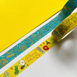 Nastro washi per teatro musicale con motivi misti (materiale per scrapbooking, regali per teatro)