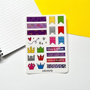 Sei adesivi per diario e nastro washi ispirati al musical (regali per musical teatrali, decorazioni per bullet journal, riempitivi per pagine di diario)