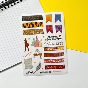 Von Milohamon inspirierte Journal- und Washi Tape-Aufkleber (Musikalische Theatergeschenke, Bullet-Journaldekorationen, Journal-Seitenfüller)