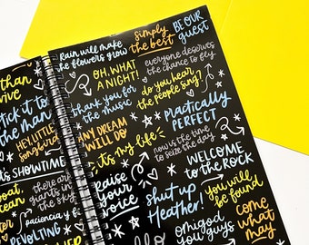 Musical Theatre Inspired Stagey Notebook | Musical Quotes, Musical Theatre Stagey Gift