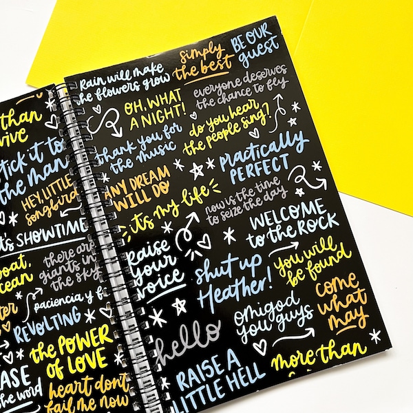 Musical Theatre Inspired Stagey Notebook | Musical Quotes, Musical Theatre Stagey Gift
