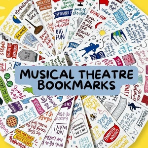 Musicals Inspired Bookmark (Musical Theatre Bookmarks, Stagey Musical Gifts - Back to the Future, Hamilton, Newsies, Heathers and More!)