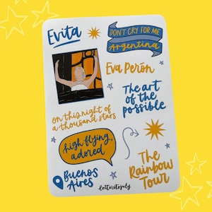 Evita Inspired Sticker Sheet