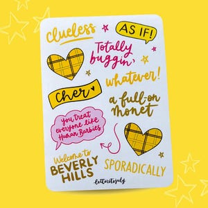 Op Clueless (musical) geïnspireerd stickervel