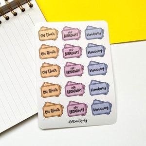 Mini Broadway Icon Sticker Sheet (Theatre, Off-Broadway, On Tour)