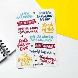 The Drifters Girl Inspired Sticker Sheet