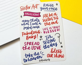 Sister Act the Musical Inspired Sticker Sheet