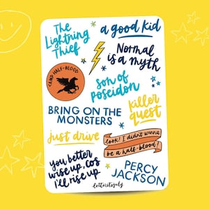 Adesivos inspirados no musical de Percy Jackson: O Ladrão de Raios