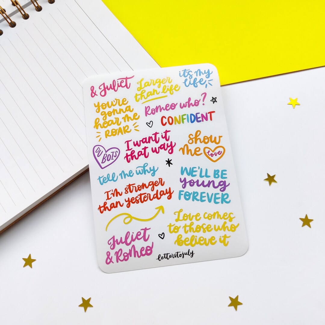 Sticker Julit And Juliet Inspired Sticker Sheet - Etsy