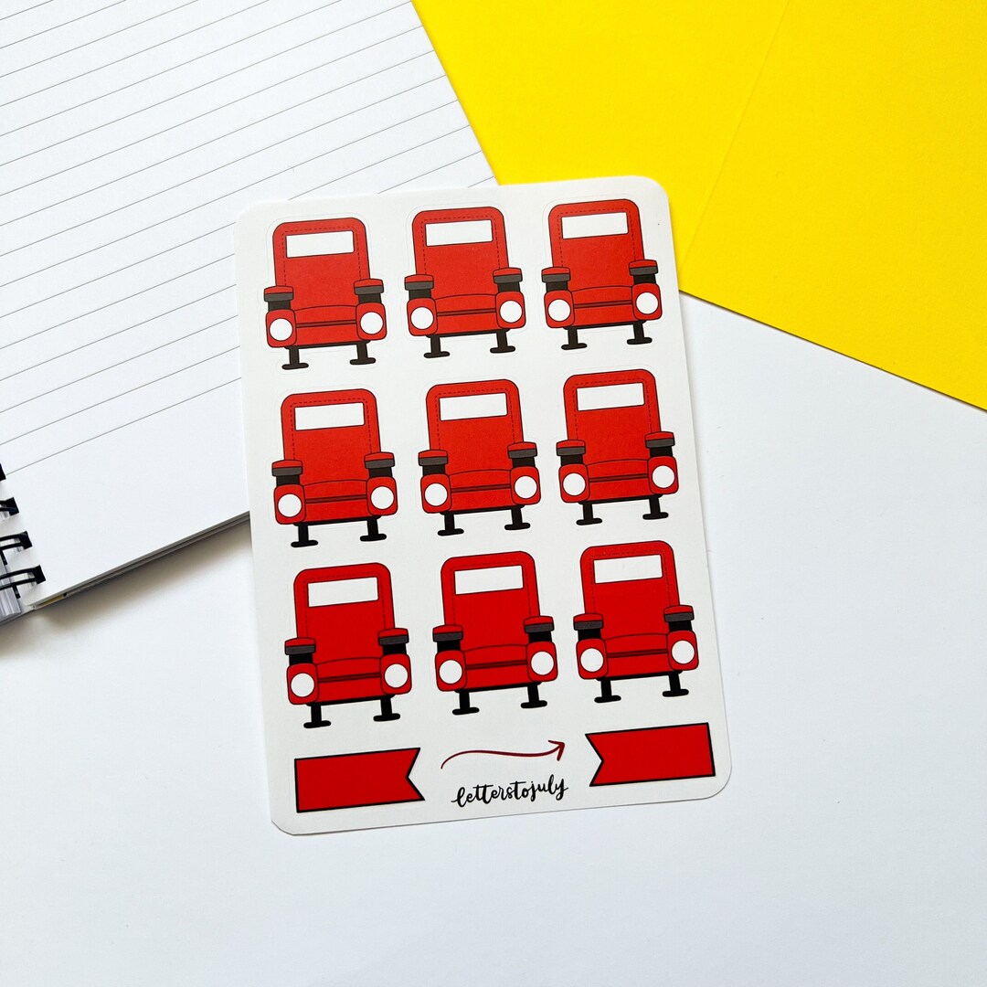 Seat Tracker Sticker Sheet (theatre Journal, Bullet Journal, Scrapbook ...