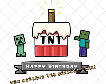 Download Creeper Birthday Etsy