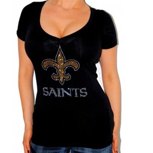 new orleans saints rhinestone shirt