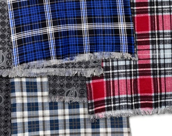 100/% Cashmere Scarf Soft 72X12 Blue Green Check Plaid Scotland Wool K9 Men Wrap
