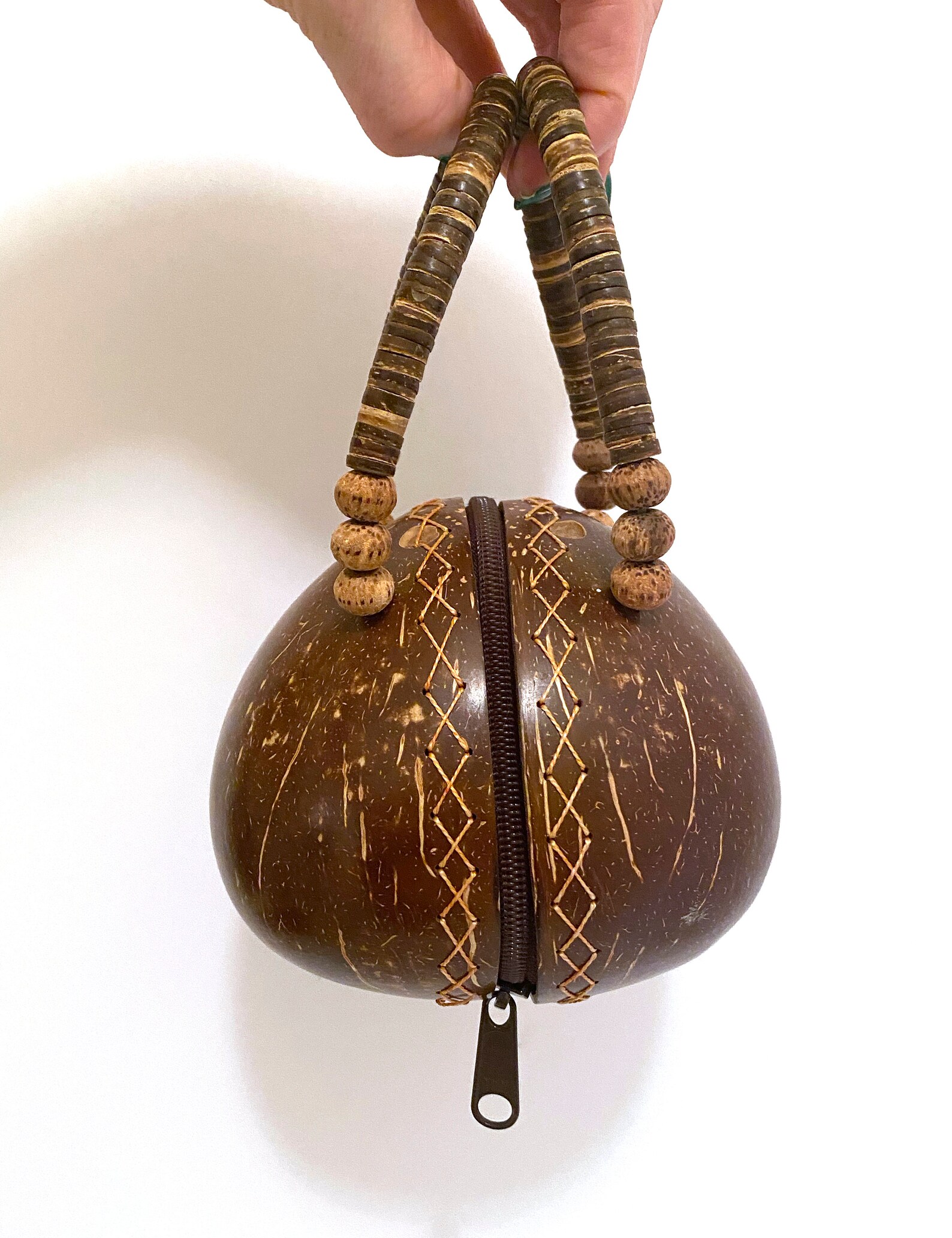 Vintage Boho Coconut Jamaica Purse coconut wooden purse Etsy