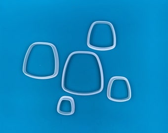 Sharp Rounded Trapezoid Cutter - Clay, Fondant, Cookie, Jewelry