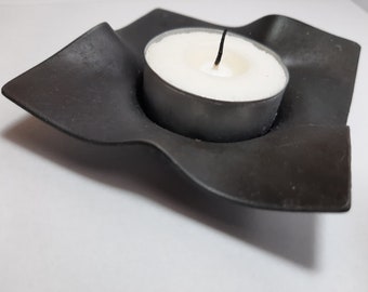 Metal Tea light holder, candle holder, hand forged, blacksmith made