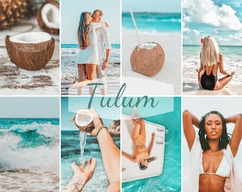 Mobile Lightroom Presets, Tulum Presets, Blogger Presets, Influencer Presets Instagram, Beach Presets, Vacation Instagram Summer Filters