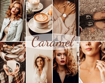 Mobile Lightroom Presets, Caramel Presets, Warm Blogger Presets, Influencer Presets Instagram, Warm Lifestyle Photography Presets, Filters