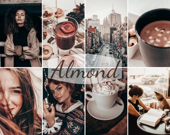 Mobile Lightroom Presets, Almond, Warm Blogger Presets, Influencer Presets Instagram, Warm Lifestyle Photography Presets, Filters