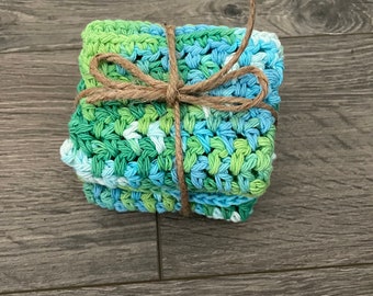 Dish Cloth Set 100% Cotton Handmade