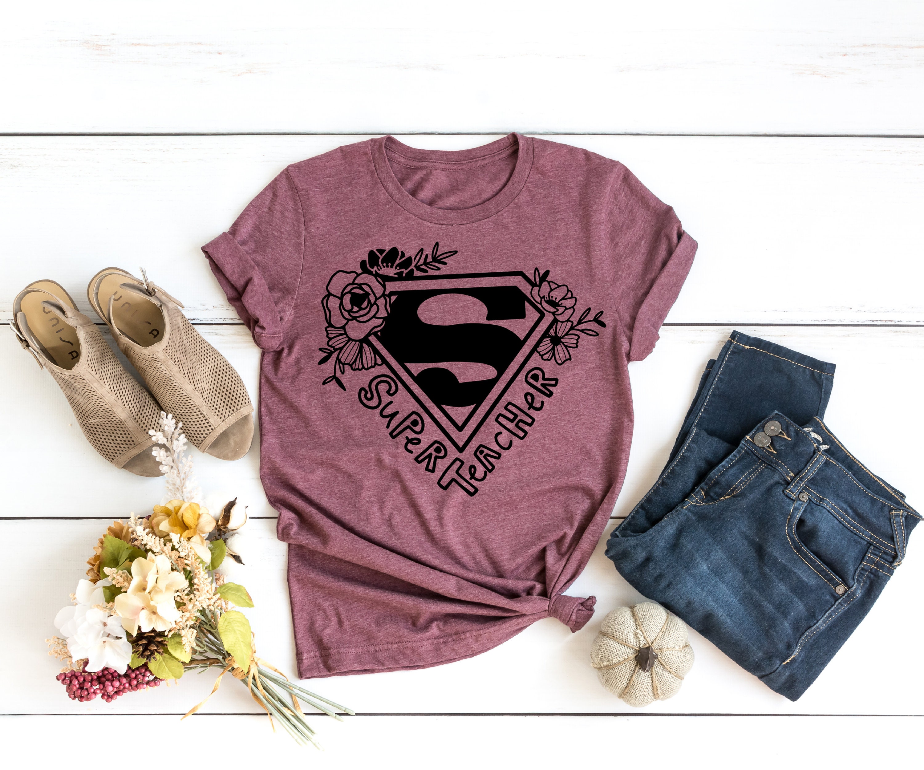 Super Teacher Shirt Teacher Gift Back to School Gift for | Etsy