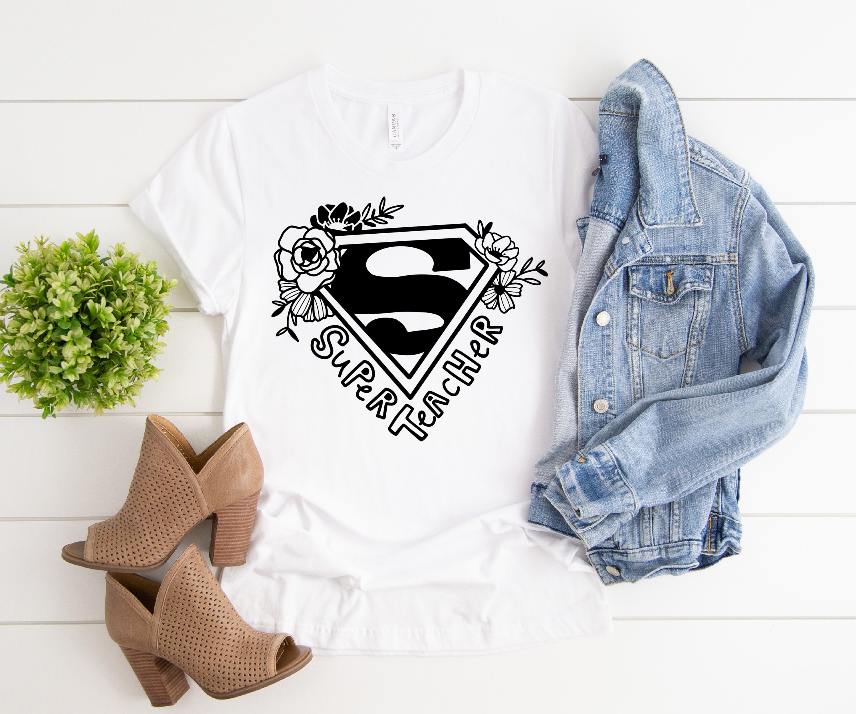 Super Teacher Shirt Teacher Gift Back to School Gift for | Etsy