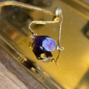 Dark Fairy . Amethyst . Protection . Crystal Jewelry . Bracelet .