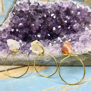 Rose Crystal Promise Rings | Crystal Jewelry | Stackable Rings | Handmade Ring | Statement Ring | Gift for Her |