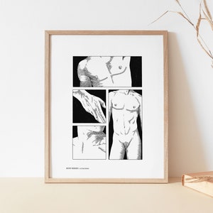 Transgender Kunstdruck | Körper Serie | Line Art Illustration | Perfektes Geschenk für ihn, Geschenk für sie, Geschenk für sie