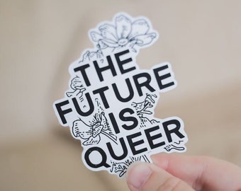 The Future is Queer Sticker: Floral Eco Paper Sticker